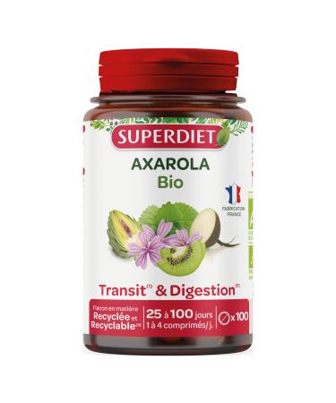 SUPERDIET - AXAROLA MAUVE BIO - Double action Transit et Digestion - Adoucissant - 100% plantes - Bio et Vegan - Fabrication fran aise - 100 comprim s