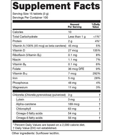 Sun Chlorella 200mg Superfood Supplement - Supports Whole Body Wellness | Immune Defense, Gut Health & Energy Boost - Chlorophyll, B12, Iron, Protein - Non-GMO - 1500 Tablets - Buy Online on GoSupps.com