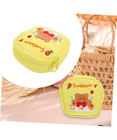 Buy Cabilock Decorative Towel-Storage Bag for Menstrual Taping | Stylish Cotton Cash Bag | 13x13cm Japanese Yellow Design - Buy Online on GoSupps.com