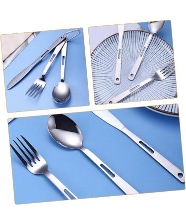 BESPORTBLE Travel Cutlery Titanium Camping Utensils Camping Picnic Cutlery Utensil Set Spoon Fork Knife Portable Picnic Cutlery Kit Camping Cutlery - Buy Online on GoSupps.com