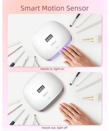 Buy SUNUV 48W LED Nail Lamp - UV Nail Dryer with Timer & LCD Display for Home & Salon - Perfect Valentine's Day Gift for Women - Sun4s Pink - Buy Online on GoSupps.com