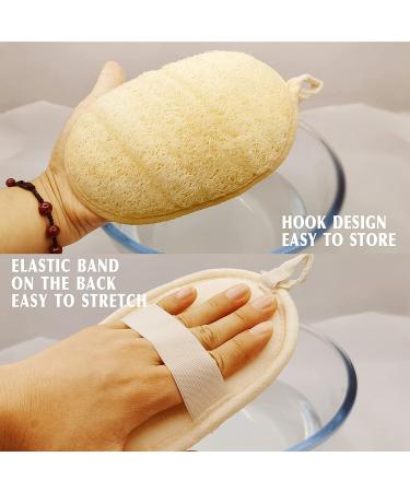 Natural Loofah Sponge - Eco-Friendly Exfoliating Body Scrubber (2 Pack) | Biodegradable Shower Luffa for Men & Women - Buy Online on GoSupps.com