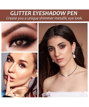 Waterproof Shimmer Eyeshadow Pen Crayon Stick - Dark Bronze | Long-lasting & Pearlescent Eyeliner Pencil for Glitter Eye Makeup - Buy Online on GoSupps.com