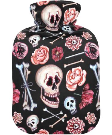 Naanle Flowers Bones Toten Heads Hot Water Bottle | 2L Hand & Foot Heating Bag for Pain Relief & Therapy - Buy Online on GoSupps.com