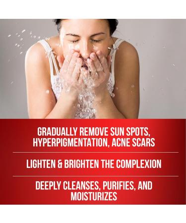 Kojic Acid Face & Body Wash - Brightening Soap for Hyperpigmentation Acne Scars & Even Skin Tone - USA Made All Skin Types - Buy Online on GoSupps.com