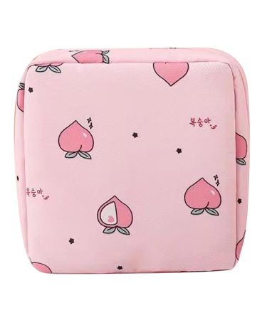 Hislaves Light menstrual production pocket tamponetui women's binding-storage bag cartoon printing inner pocket zipper large capacity with wrist loop rose