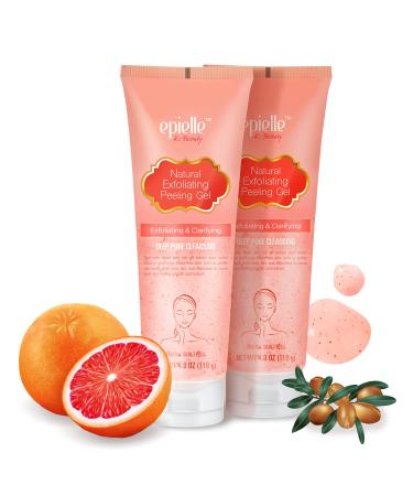 Epielle Gommage Peeling Gel | Gentle Exfoliating Face Scrub for Clear and Radiant Skin | Skin Brightener + Dead Skin Remover | 4.0 fl.Oz (118ml) | 2 pack | Exfoliator
