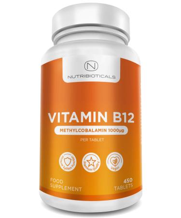 Vitamin B12 Methylcobalamin 1000mcg 450 Tablets (15 Month Supply) | Reduction of Tiredness and Fatigue & Normal Function of The Immune System