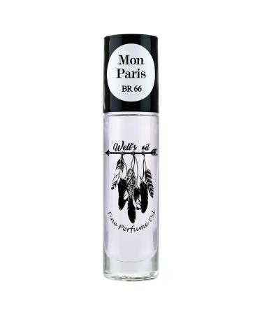 Well's Oil Perfume Oil Roll-On 10 ml / 0.33 fl Oz I Clean Rich Pure Scent Alcohol-Free Oil Based Long Lasting Concentrated Roll-on Perfumes for Women and Men (Mon Paris Type) 66. Mon Paris