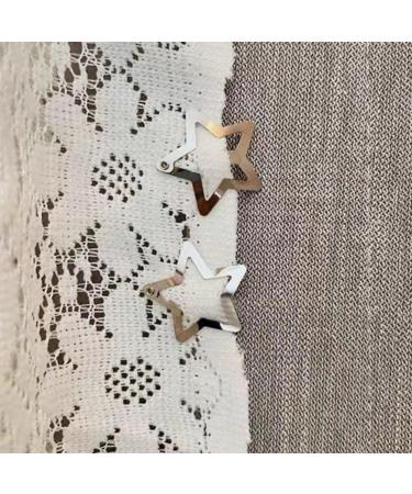 20PCS Silver Star Snap Hair Clips - Exquisite Pentagram Headdress Accessories for Girls - Buy Online on GoSupps.com