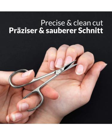 Solingen Cuticle & Nail Scissors Germany - Curved Blade Pedicure Grooming Kit for Nails, Eyebrows, Eyelashes & Dry Skin - Buy Online on GoSupps.com