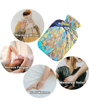 NAANLE 2L Hot Water Bottle with Autumn Ahorn Tree Cover - Back Pain Relief & Cold Therapy - Hand & Foot Warmer - Buy Online on GoSupps.com