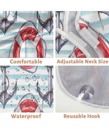 Anchor Lifebuoy Beard Bib Apron - Waterproof Hair Catcher for Men | Non-Stick Grooming Cape with Suction Cups - Perfect Gift for Shaving & Trimming - Buy Online on GoSupps.com