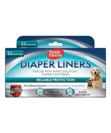 Simple Solution Disposable Dog Diaper Liners Ultra Absorbency 22-Pack