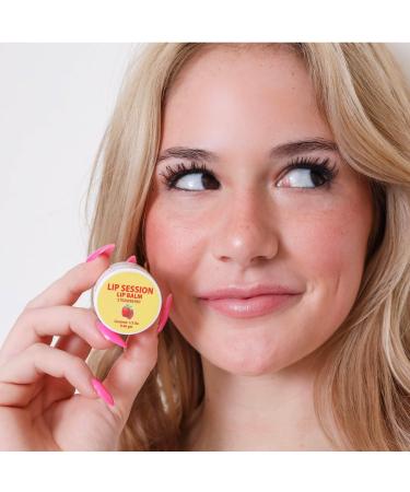 Lip Session Lip Balm Assorted Flavors 3 Pack of Jars .33 Oz. - Vanilla (Original) Strawberry & Banana with Vitamin E & Cocoa Butter - Soothes Dry Cracked or Chapped Lips 1 - Buy Online on GoSupps.com