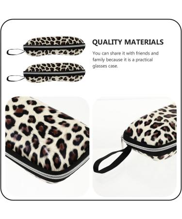 Milists 2-Pack Leopard Leather Sunglasses Case - Portable & Lightweight Unisex Reading Glasses Holder - Buy Online on GoSupps.com