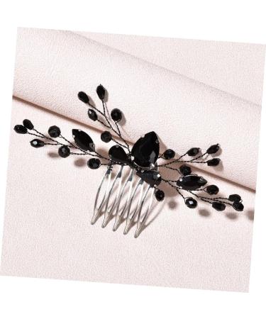 minkissy Accessories rhinestone hair clips rhinestones black hair accessories grace Miss hair accessories bride bridesmaid European and American rhinestone comb vintage bride hair Comb - Buy Online on GoSupps.com