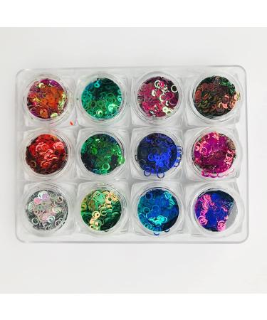 Special Color Shifting Series Round Circle Shape Sequins Glitters for Festival Rave Beauty Nail Art Decoration C-BSL (12 Colors Set) - Buy Online on GoSupps.com
