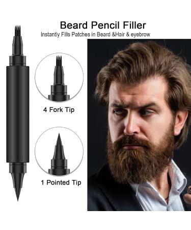 2-in-1 Dark Brown Mustache Shape Filler Pencil for Men | Long-Lasting Weld-Resistant Cover Repair Tool - Buy Online on GoSupps.com