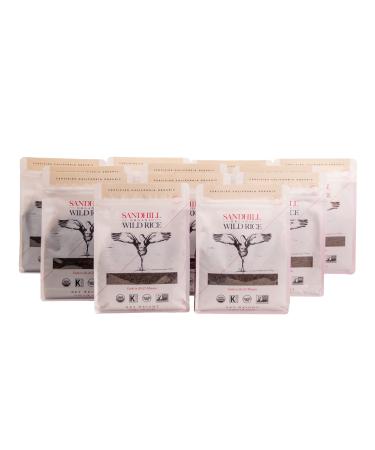 Sandhill Organic Wild Rice - 12 - 16 oz packages, One Farm Sourced, Non-GMO, Gluten Free, Kosher Certified, Certified California Organic Good Source of Protein, Low Calories, Easy and Fast Cooking