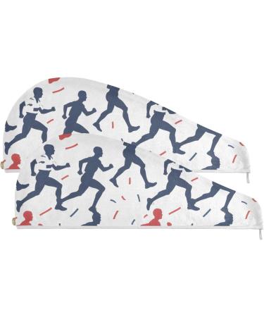 Super Absorbent Running Hair Towel 2 Pack | Quick Dry Hair Turbans for Women & Girls - Perfect Hair Drying Solution - Buy Online on GoSupps.com