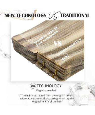 Shop Moresoo Virgin Tape-In Extensions | Real Remy Hair Invisible Adhesive P8/60 50cm 5 Pieces - Buy Online on GoSupps.com