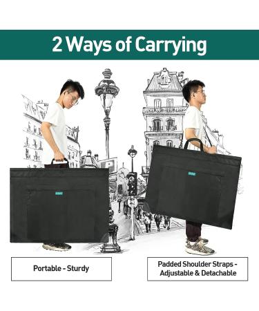 GFANSY Art Portfolio Tote Bag 24x36 | Soft Folder for Artwork | 600D Oxford Artist Case with 3 Storage Bags & Shoulder Strap - Buy Online on GoSupps.com
