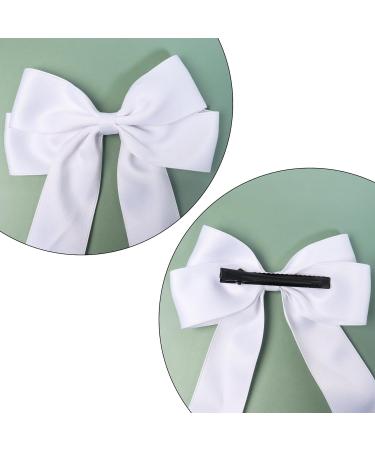 Pack of 2 Hair Bows Hair Clips with Bow Bow Hair for Girls Women (Black White) - Buy Online on GoSupps.com