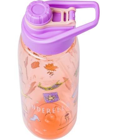 Disney Princess Icons Tritan Water Bottle - 28oz - Screw Top Lid - Silver Buffalo - Buy Online on GoSupps.com