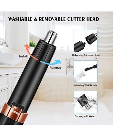 Hair Trimmer for Nose & Ear - All-in-One Waterproof Groomer for Men & Women Battery-Powered Low Noise Stainless Steel Precision Hair Remover - Buy Online on GoSupps.com