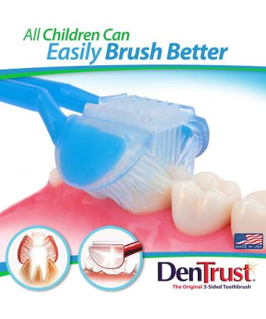 DenTrust 3-Sided Toothbrush - Clinically Proven results for Whole Family | Fast, Easy, & Effective - Buy Online on GoSupps.com