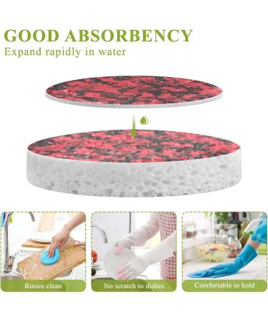 3-Pack Cleaning Kitchen Sponges Oval Red Urban Horizontal Camouflage Kitchen Cellulose Dishwashing Wood Pulp Cotton - Buy Online on GoSupps.com
