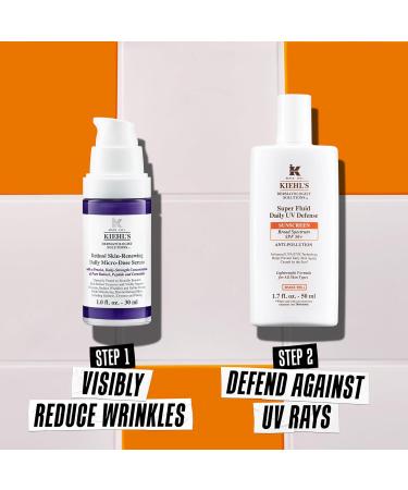 Kiehl's Day-To-Night Derm Duo Skincare Set - Full Size SPF 50+ Sunscreen &amp; Retinol Serum | Anti-Aging UVA/UVB Protection Ships Internationally - Buy Online on GoSupps.com