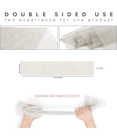 African Net Sponge African Net Long Net Bath Sponge Exfoliating Shower Body Scrubber Back Scrubber Skin Smoother Great for Daily Use (White) - Buy Online on GoSupps.com