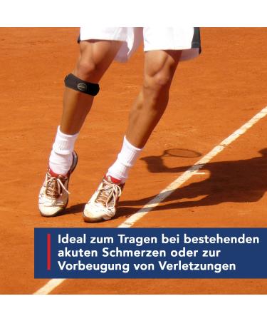 Patella Tendon Bandage | Adjustable Knee Support for Meniscus & Tendinitis - Doctor-Designed Single Pack Black - Buy Online on GoSupps.com