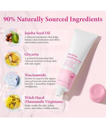 2PCS Exfoliating Gel for Dark Spots Purifying Exfoliating Gel for Body Face Facial Gentle Exfoliator Cleanser for Deep Cleansing & Moisturizing Skin For All Skin Types - Buy Online on GoSupps.com