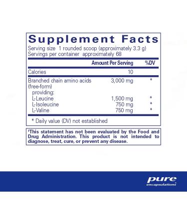Buy Pure Encapsulations BCAA Powder - Hypoallergenic Muscle Support Supplement - 8 oz | International Shipping Available - Buy Online on GoSupps.com