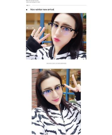 SERONI Semi-Rim TR90 Blue Light Blocking Glasses for Men & Women - UV Protection Computer & Reading Eyewear 51mm - Buy Online on GoSupps.com