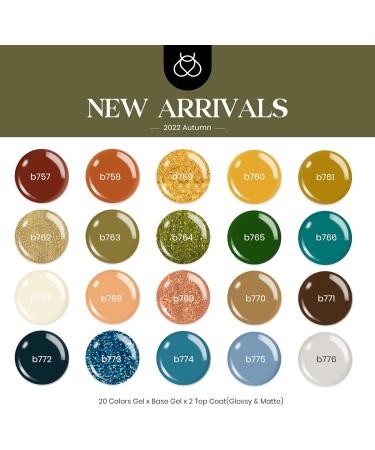 Beetles 20Pcs Glamping Trip Gel Nail Polish Kit - Holiday Winter Colors Set with Base, Top Coat, Soak off UV, DIY Manicure - Christmas Gift - Buy Online on GoSupps.com