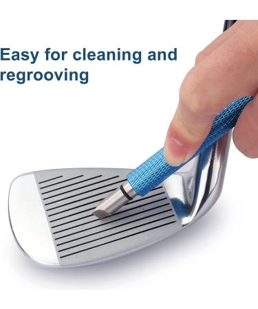 Bulex Golf Club Groove Sharpener - Blue | Re-Grooving Tool for Wedges & Irons | Generate Optimal Backspin | Suitable for U & V-Grooves - Buy Online on GoSupps.com