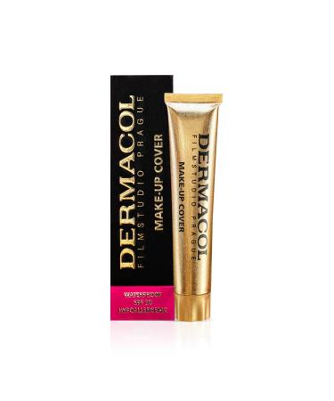 Dermacol - Full Coverage Foundation  Liquid Makeup Matte Foundation with SPF 30  Waterproof Foundation for Oily Skin  Acne  & Under Eye Bags  Long-Lasting Makeup Products  30g  Shade 207 207 1.05 Ounce (Pack of 1)