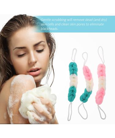 3pcs Long Shower Mesh Pouf Set | Soft Bath Sponge Balls for Luxurious Cleaning - Buy Online on GoSupps.com