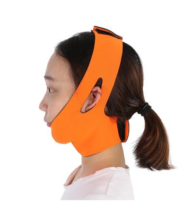 Face Slimming Cheek Mask  Breathable V Line Double Chin Reducer Face Slimming Bandage Belt Face-Lift Face Bra  Lifting V Firming Mask Reusable Face Lift Sleep Bandage for Lift Firming Skin(orange)