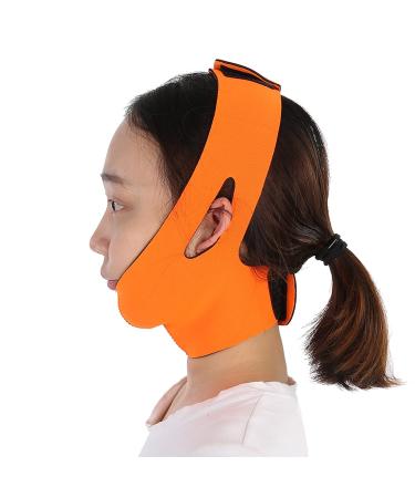 Face Bandage Face Slimming Mask V Face Cheek Chin Lifting Tight Band Anti Wrinkle Face Care Skin Compact V Line Reduce the bandage Chin Up Patch(Orange)