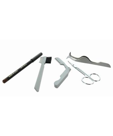 Deluxe Professional Eye brow and lash Beauty Kit (5pc-Set Gray) 5pc-Set Gray
