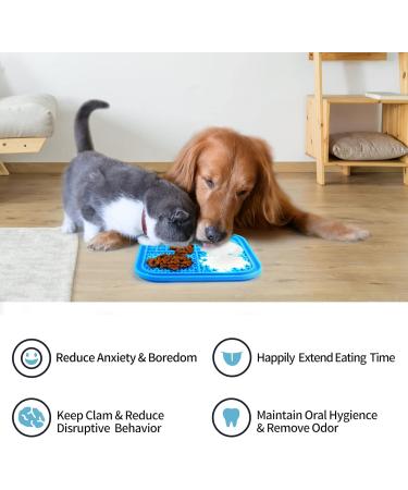 Bikirin Licky Mats for Dogs 2 Pack Dog Lick Mats with Suction Cup for Boredom and Anxiety Relief Slow Feeding Lick Mats for Dogs with 1 Spatula Perfect for Bathing Grooming and Training (BPA-free) - Buy Online on GoSupps.com