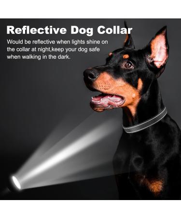 Shop PCEOTLLAR Reflective Dog Collar - Padded Adjustable Soft Neoprene for Small & Large Dogs (Black 40-50cm) - Buy Online on GoSupps.com