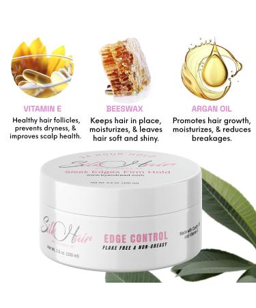 Silk Hair by Andrea D. 24 Hour Firm Hold Edge Control - Non-Greasy, Flake-Free, 3.5oz - Buy Online on GoSupps.com