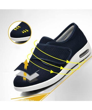 WCXTY Diabetic Shoes | Extra Wide Memory Foam Slippers for Men and Women | Adjustable Magic Buckle | Comfortable Shoes for Edema | Anti Slip Sole | Black - Size 9 - Buy Online on GoSupps.com