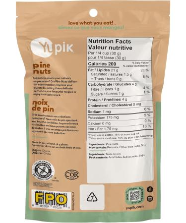Yupik Pine Nuts 100 g Gluten-Free Kosher Smooth & Creamy Pine Kernels Raw Nuts Shelled Unsalted Unroasted Oil-Free Source of Iron - Buy Online on GoSupps.com
